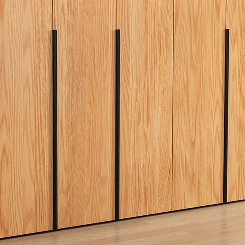 Natural Wood Freestanding Wardrobe Closet with Natural Doors thumbnail 4