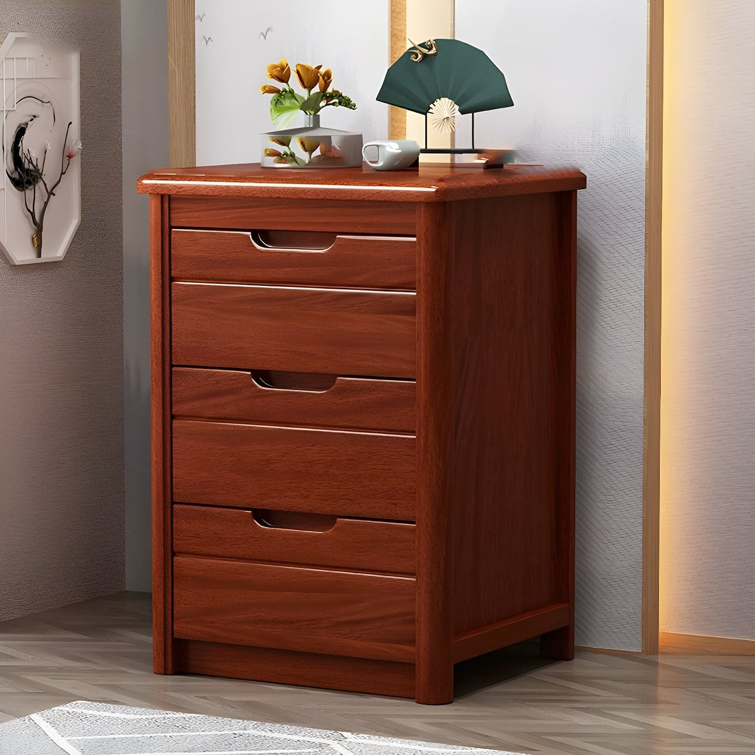 Traditional Wood Dresser with Drawers - Narrow Vertical Design - 40cm Width - Self Close Glides thumbnail 5