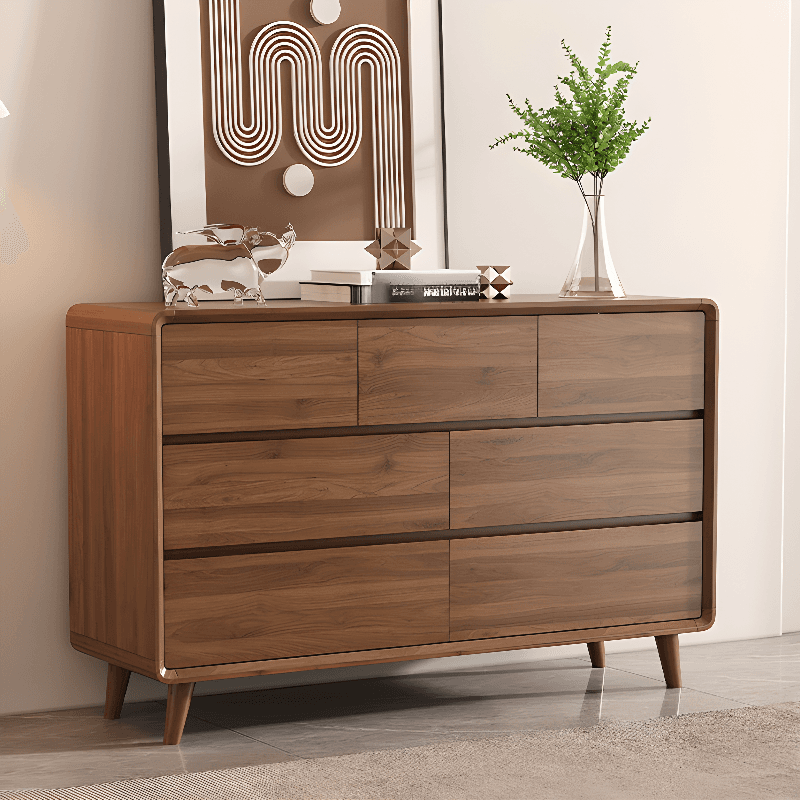 Modern Natural Wood Double Dresser/Bachelor Chest with 9 Drawers/7 Drawers/8 Drawers, Horizontal/Vertical Orientation - image 8
