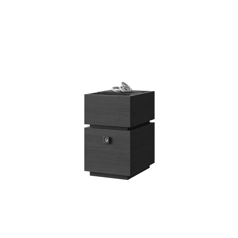 Organic Modern Nightstand With Drawer Organization featuring 2 Drawers and Composite Wood Countertop thumbnail 1