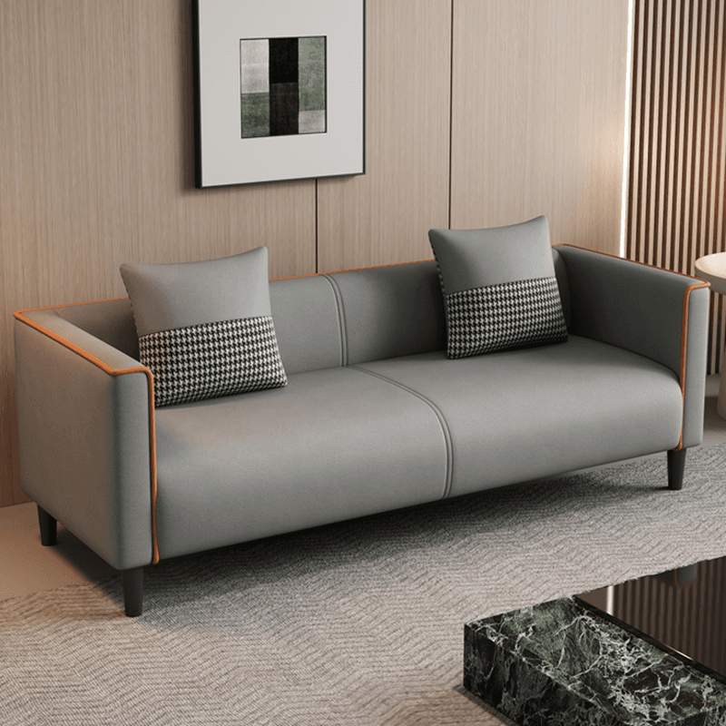 Standard Sofa/Loveseat/Single Sofa in Synthetic Leather, Available in Grey/Dark Blue/Light Green with Arm thumbnail 9