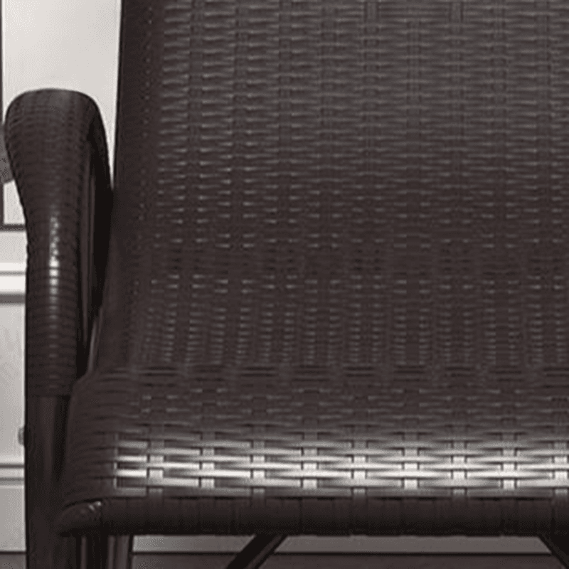 Craftsman Style Cane Rocking Seat with Round Arm thumbnail 13