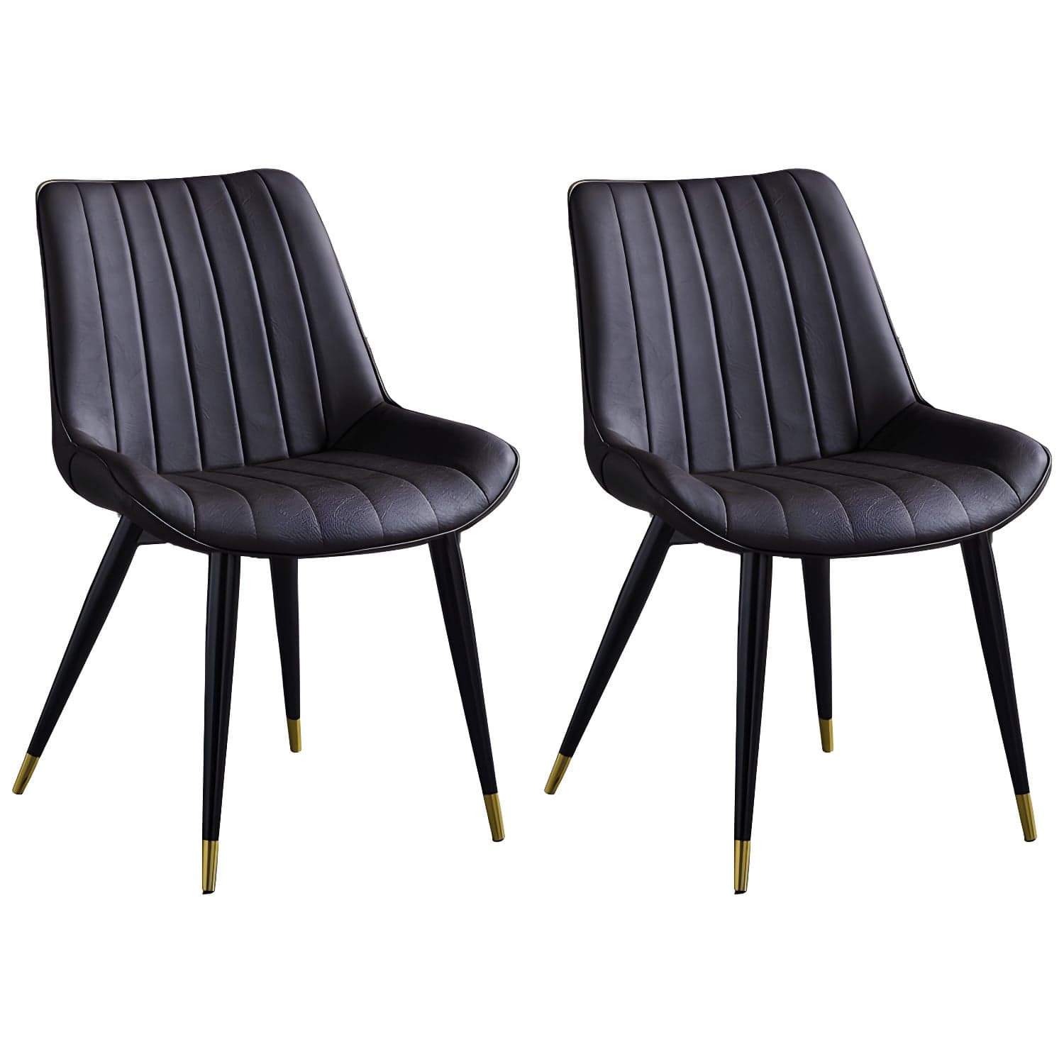 Scandinavian Leather Restaurant Side Chair Matte Finish Parsons Dining Chair thumbnail 4