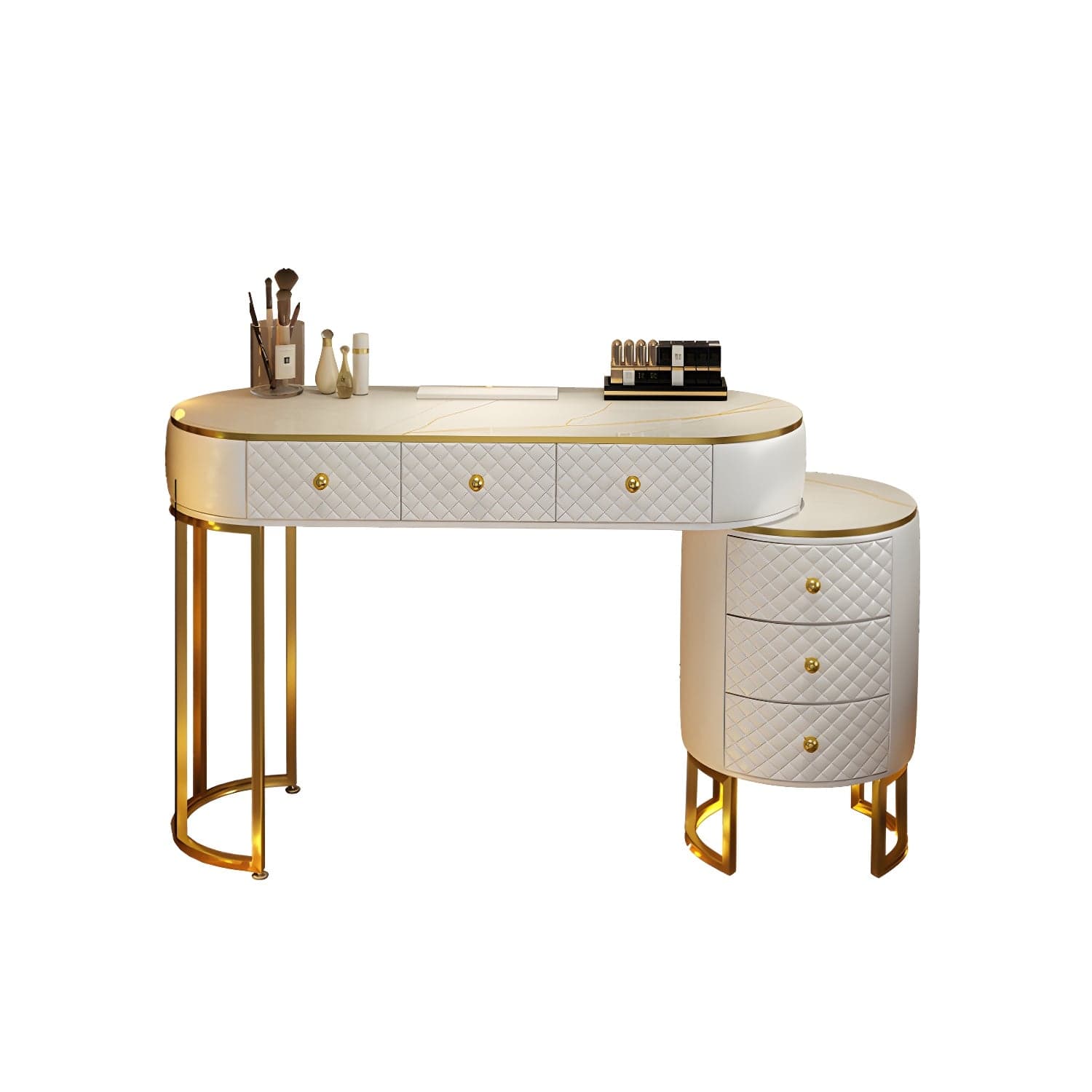Scandinavian Wooden Vanity Dressing Table 29.9" H Bedroom Makeup Counter with Drawer thumbnail 18