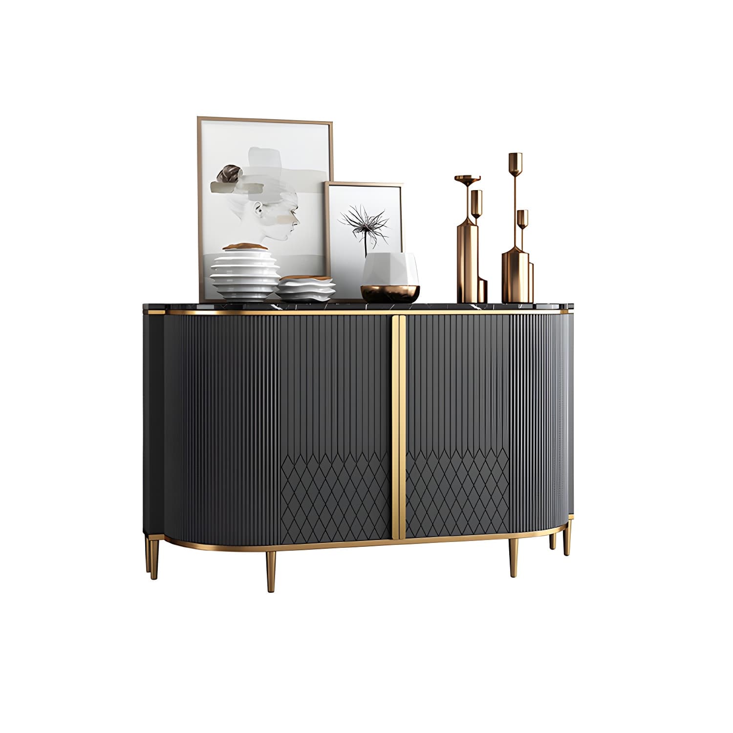 Marble Sideboard Modern & Contemporary Side Board with Cabinets - image 13