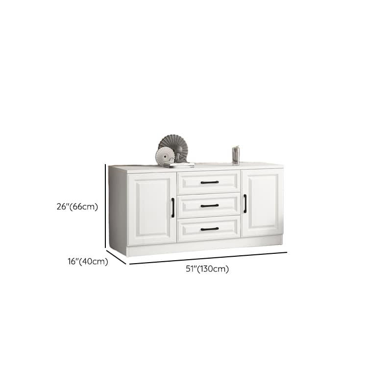 Modern Standalone Timber Utility Cabinet with Storage Drawer and Pull Bars in White thumbnail 19