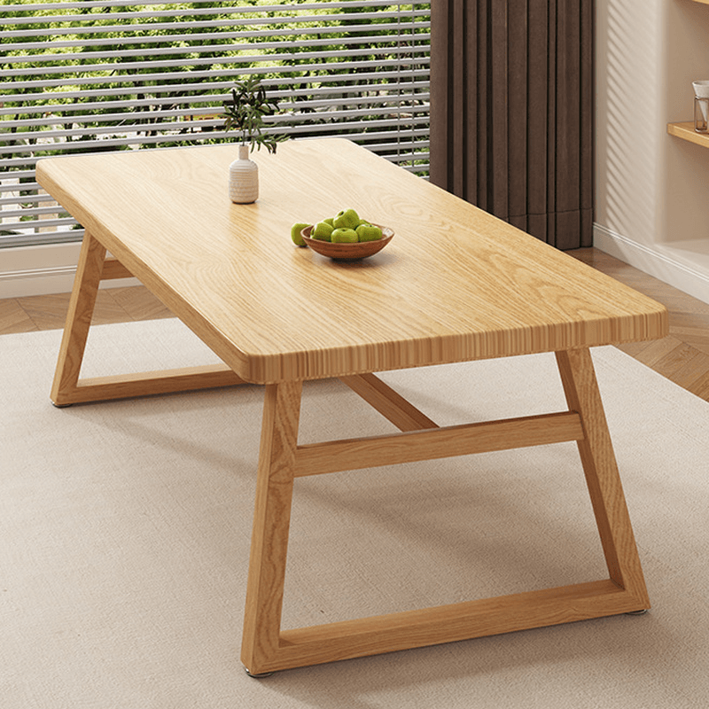 Rectangle Manufactured Wood Dining Table Set for 6/4 People with Padded Chairs, Back Support, and Brown Top thumbnail 7