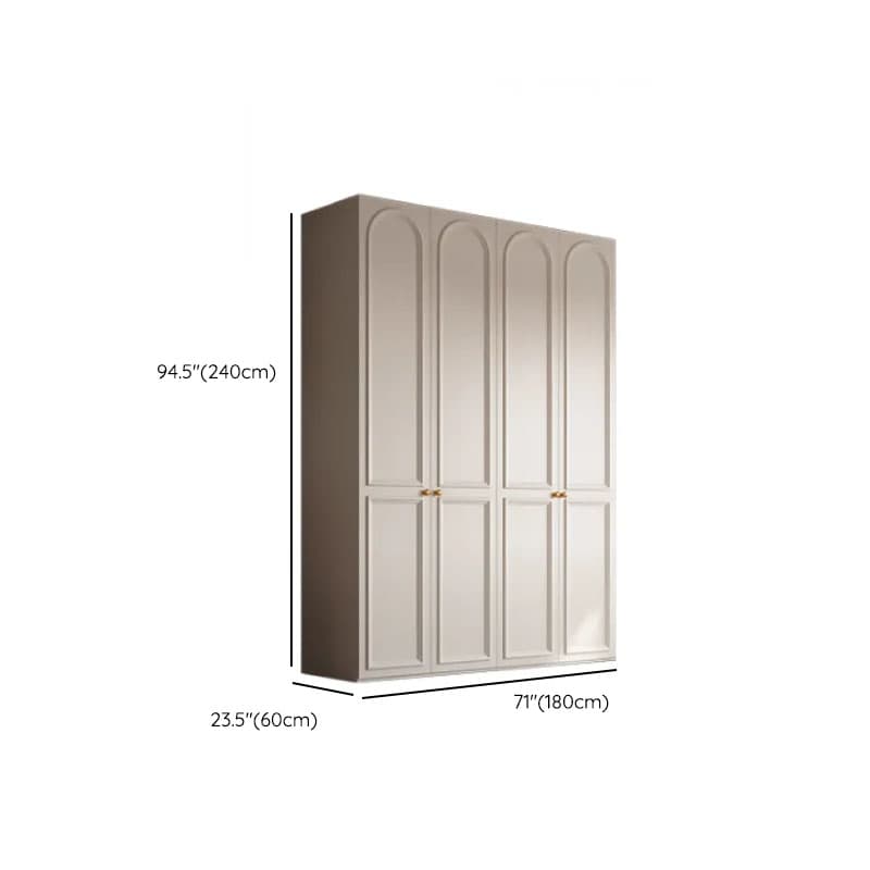 White Casual Wood Independent Armoire Cabinet with Soft Close Drawer, Soft Close Door, and Interior Shelves thumbnail 19