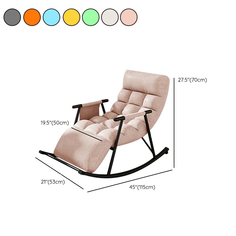 Chic Indoor Modern Rocking Chair - Upholstered, with Tuft and Track Arms, Seats One thumbnail 20