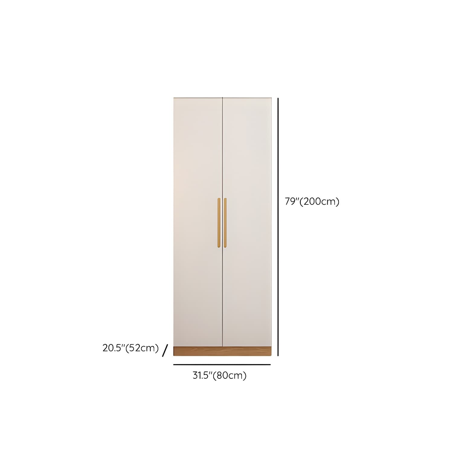 Contemporary Style Wardrobe Wooden Bedroom Closet with Hinged Door thumbnail 15