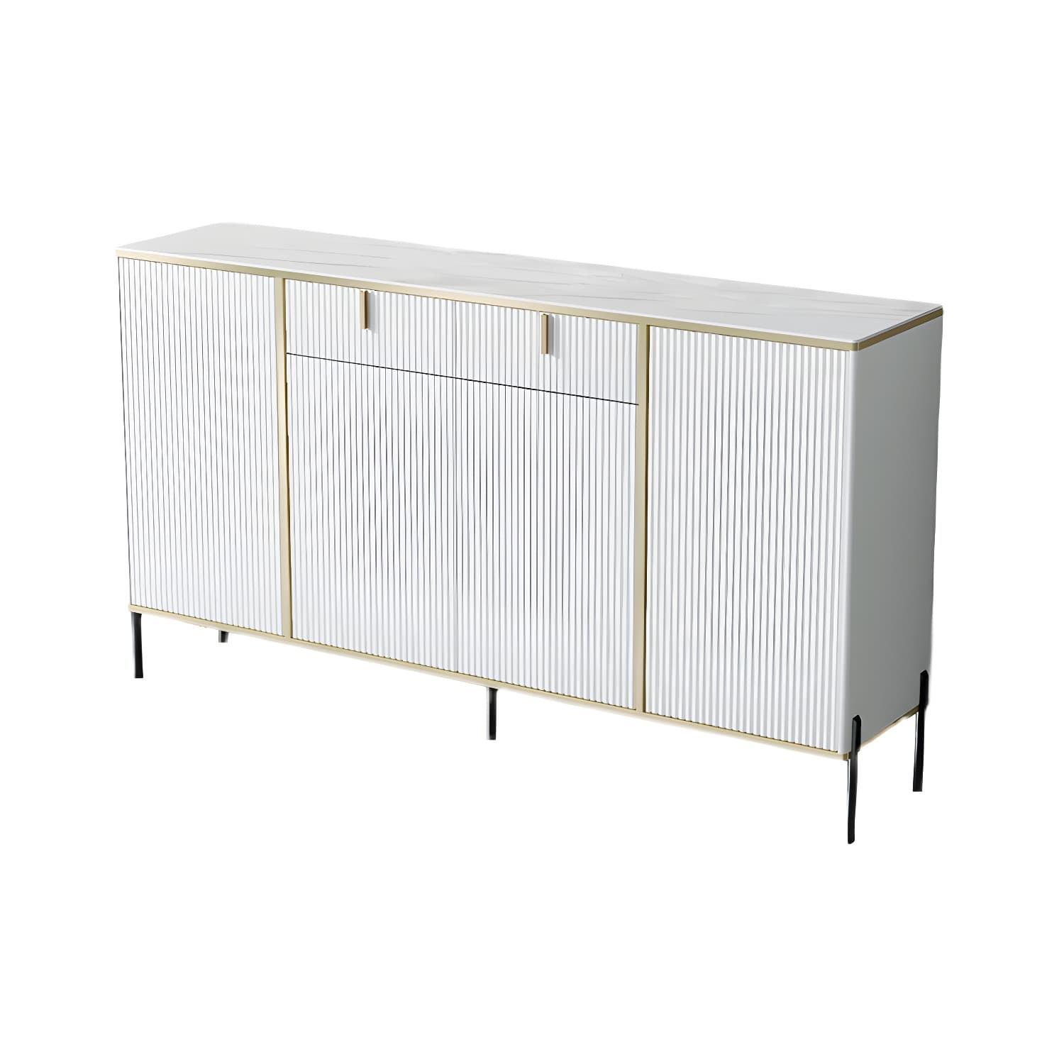 Artificial Wood Sideboard Glam Sideboard with Doors for Living Room thumbnail 9