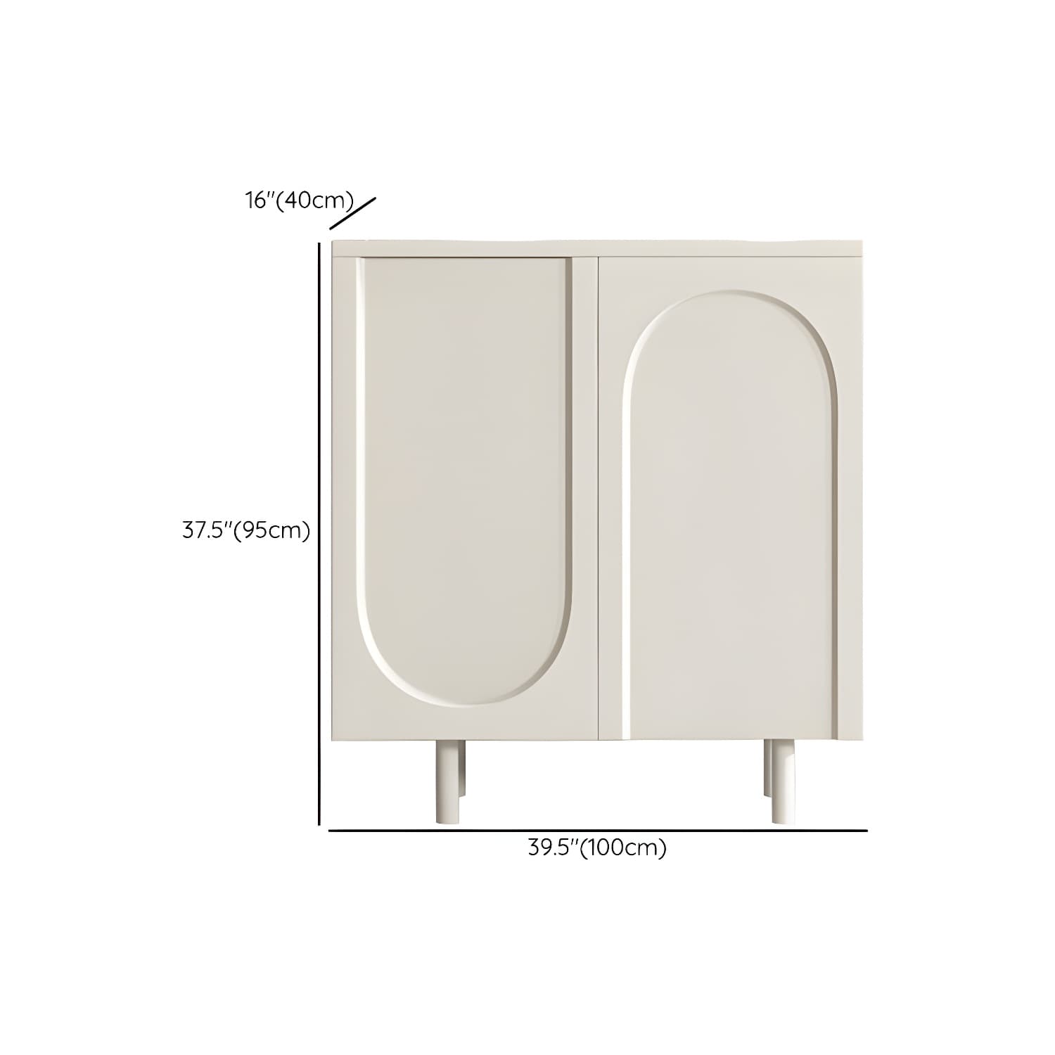 Modern Living Room Manufactured Wood Buffet Sideboard in White thumbnail 15