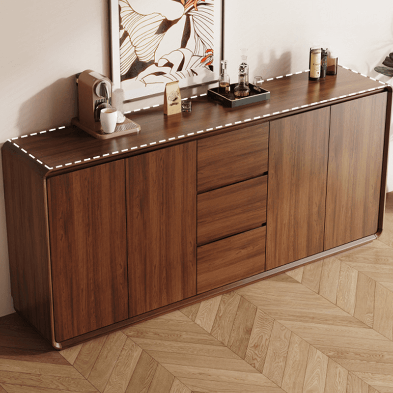 Narrow/Standard/Wide Auburn Sideboard with Lumber Adjustable Shelf, Locker, 3 Drawers and 4 Doors/2 Doors/Single Door thumbnail 2