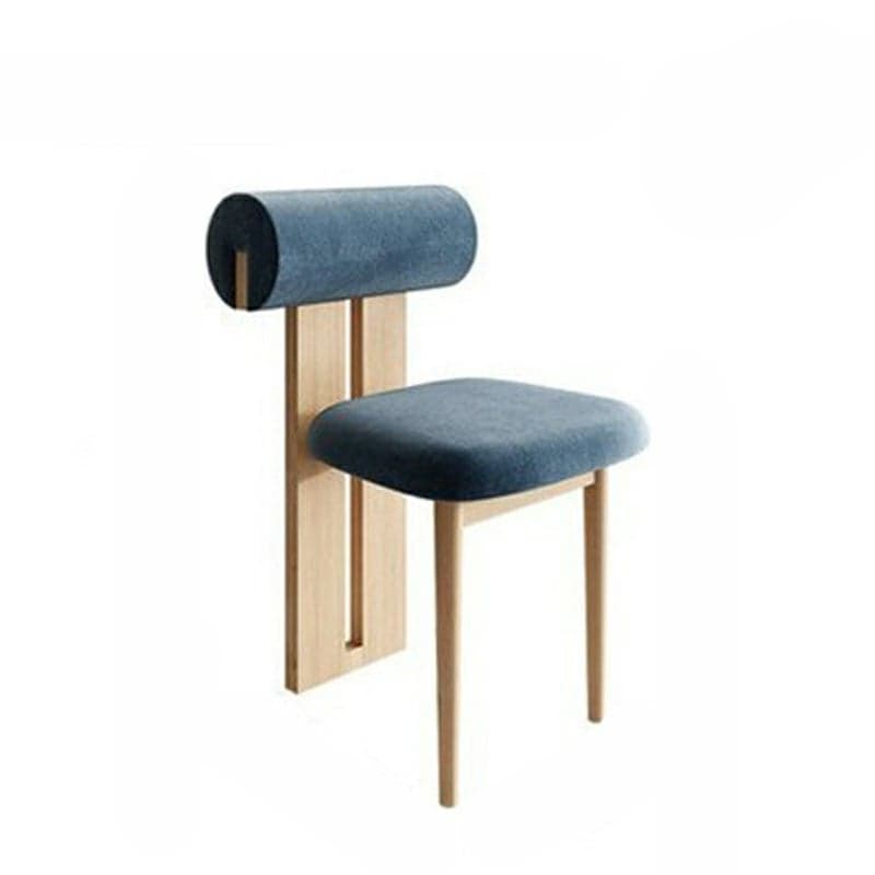 Modern Upholstered Armless Kitchen & Dining Chair, Open Back, Wood Ash, 1 Piece thumbnail 2