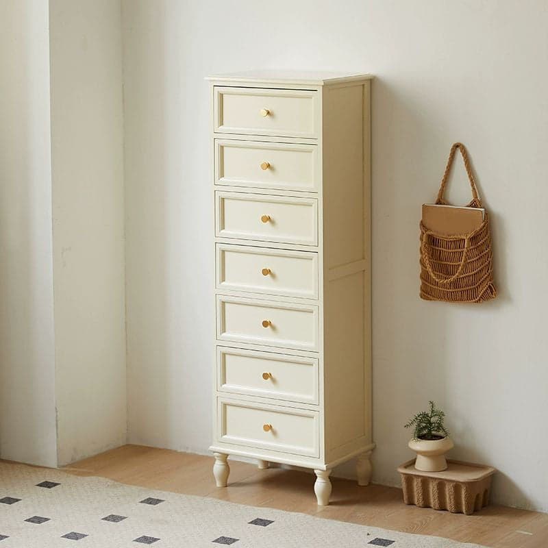 18 inch Rectangle Accent Cabinet with Drawers and Turned Legs, Solid Wood thumbnail 1