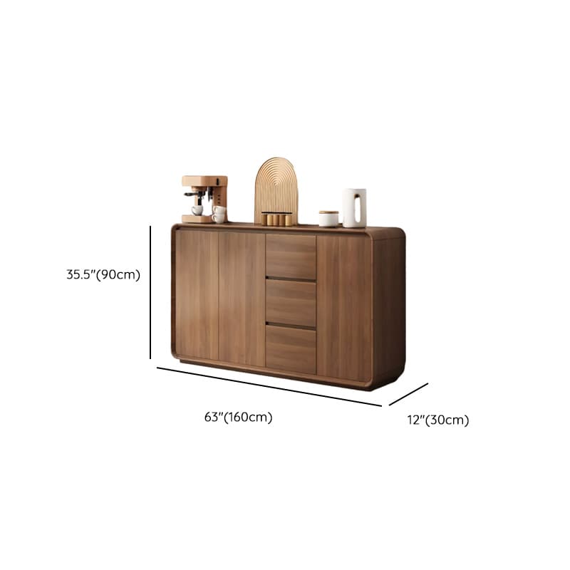 Ground Detached Cocoa Worktop Sideboard with Kitchen Gadget Storage for Culinary Space thumbnail 17