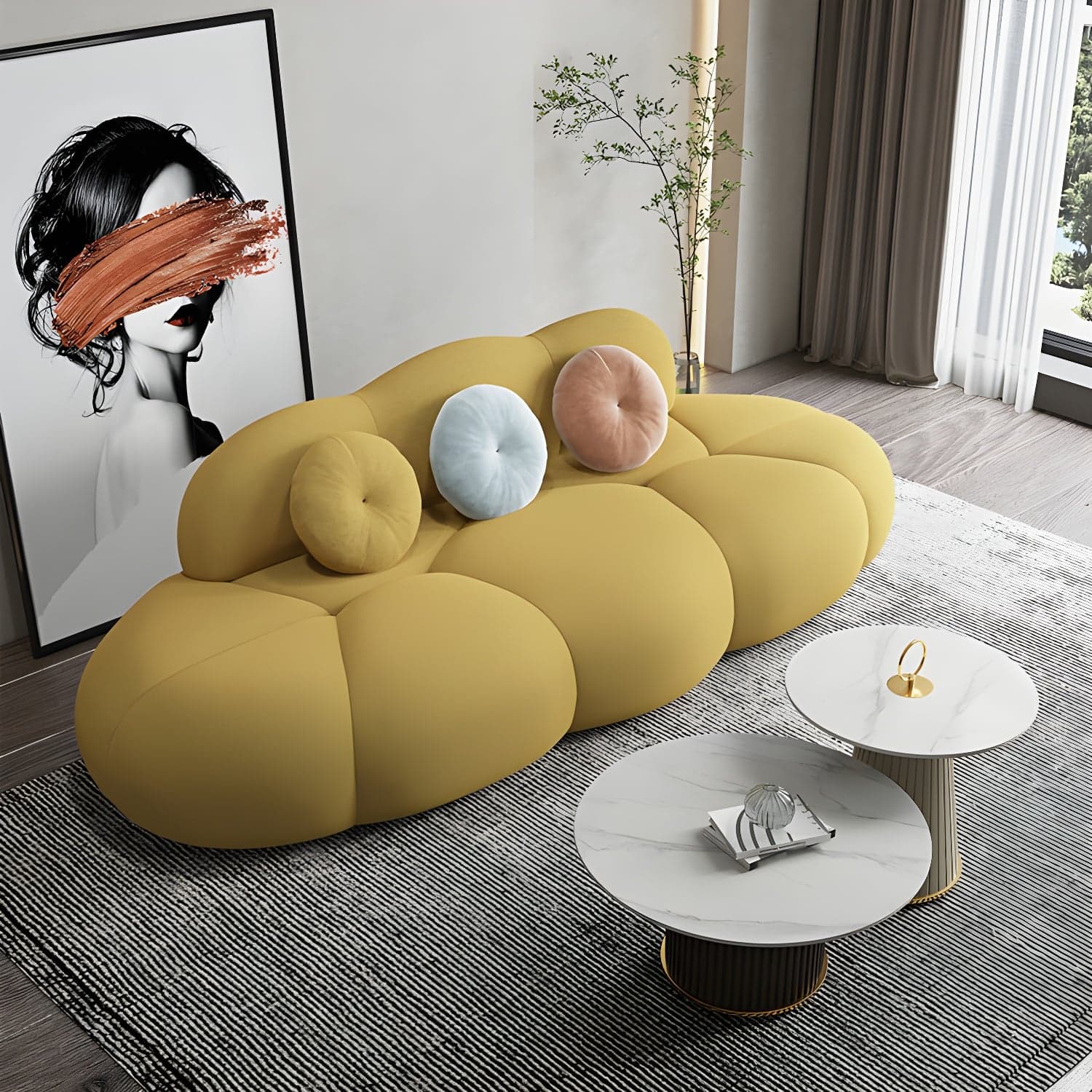 Contemporary Stationary Living Room Armless Standard Cushions Sofa thumbnail 6