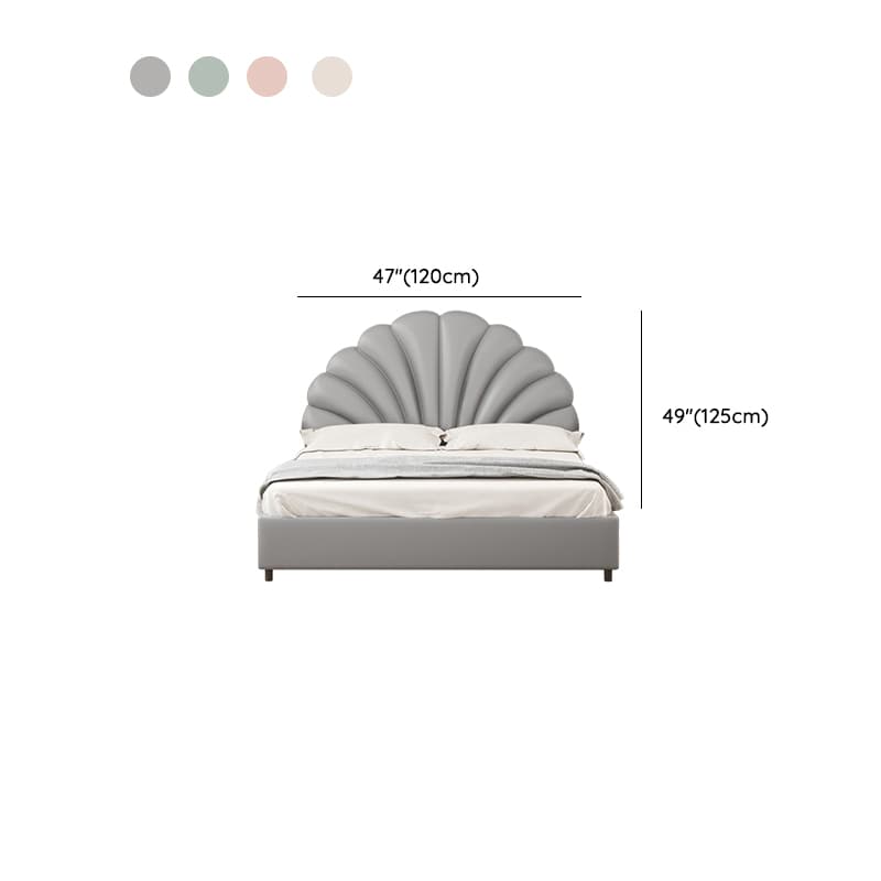Modish No Distressing Timber Panel Headboard with Arched Shape for King/Twin XL/Full Bed, Featuring Sponge Upholstery and Standard Height thumbnail 9