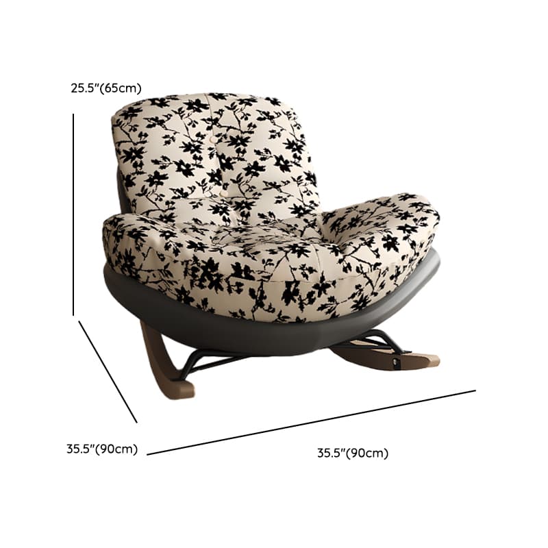Chalk Modern Simple Style Upholstered Rocking Chair Couch, Scratch-defiant & Cushioned thumbnail 19