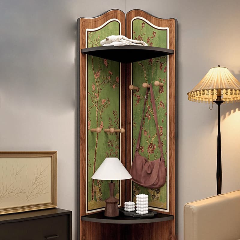 Modern Simple Style Nook Decorative Cabinet with 3/4 Exterior Shelves, Lumber Countertop in Midnight Black thumbnail 13