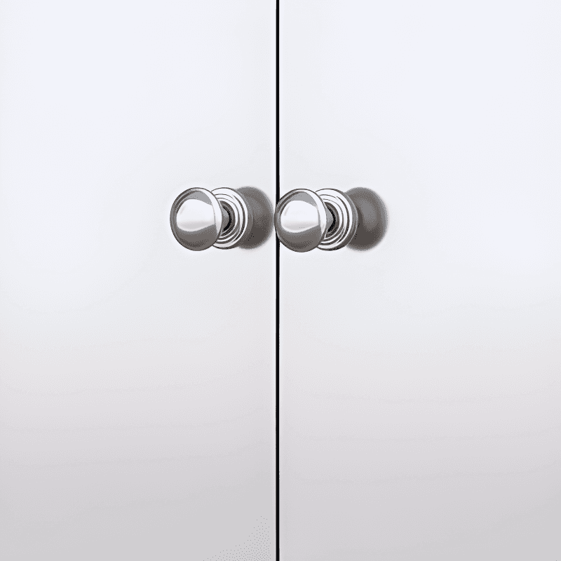 Metallic Sideboard on Roller Wheels with Stainless Steel Countertop thumbnail 16