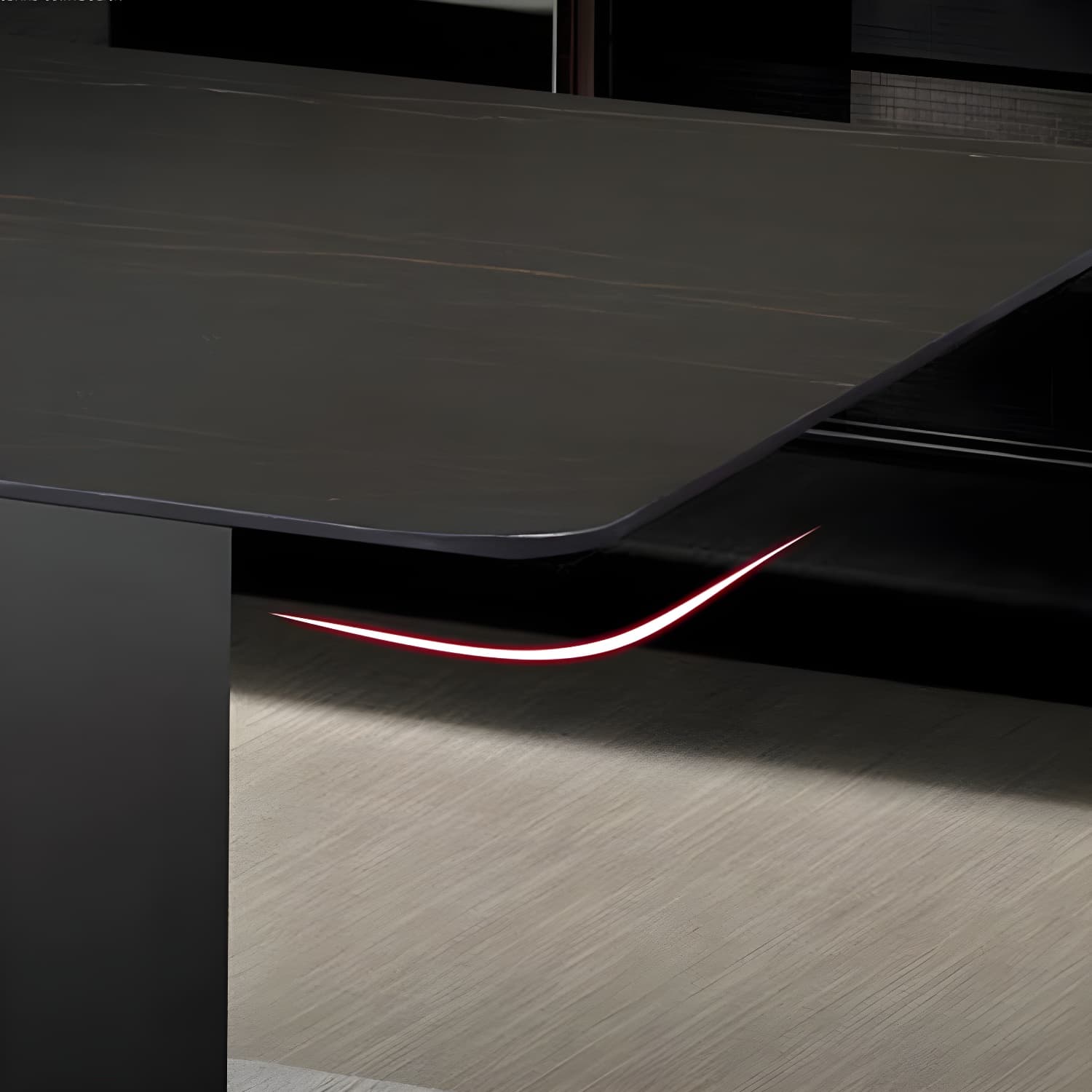 Rectangular Sintered Stone Dining Table Modern Furniture with Steel Base for Home thumbnail 7