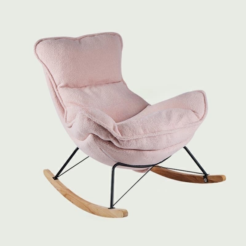 Comfortable Upholstered Rocking Chair with Solid Wood Frame for Modern Home Decor thumbnail 5