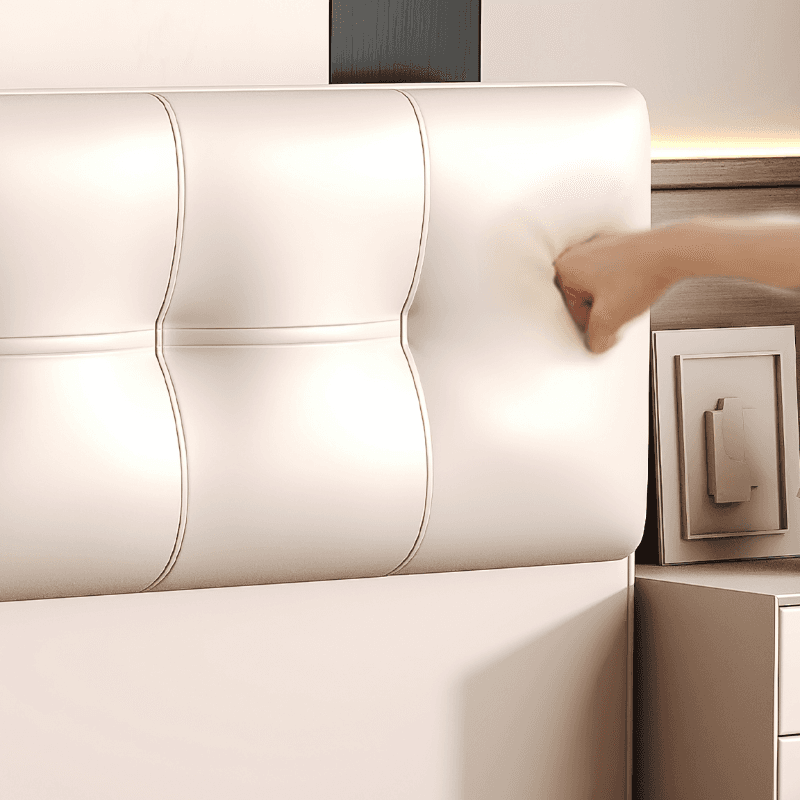Simplistic Style Panel Headboard with No Distressing, Piled Tufted Rectangular Shape for King/Queen/Full Bed, Featuring Sponge Upholstery and Standard Height thumbnail 12