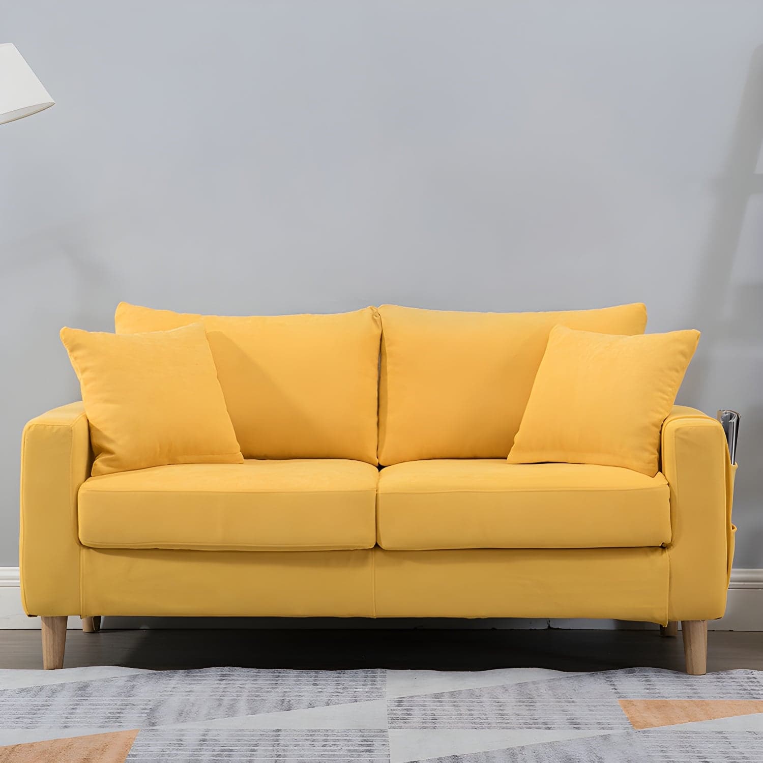 Beige Modern Farmhouse Cushions Standard Sofa 21.65"High Square Arm Sofa thumbnail 25