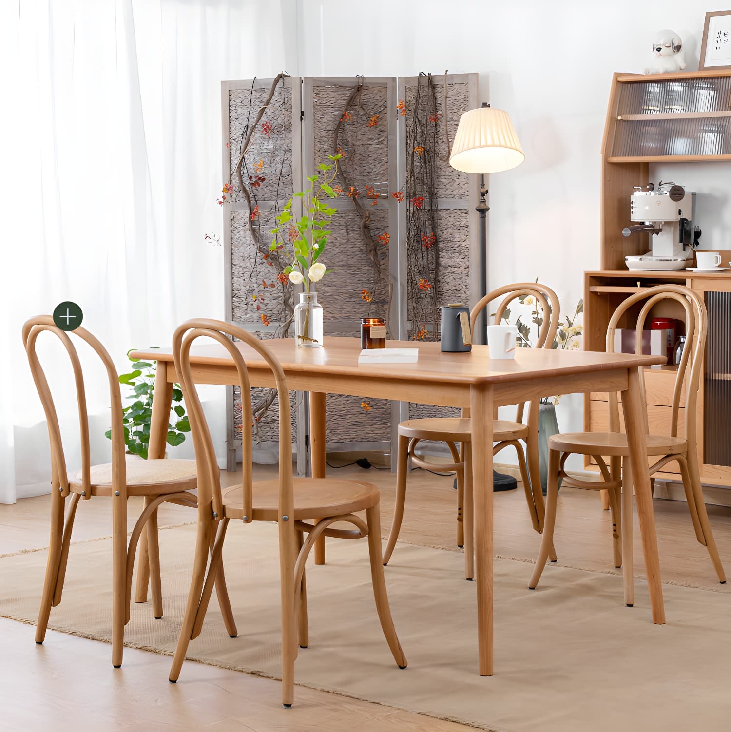 Modern Solid Beech Wood Chairs Kitchen Dining Windsor Back Side Chair Set thumbnail 19