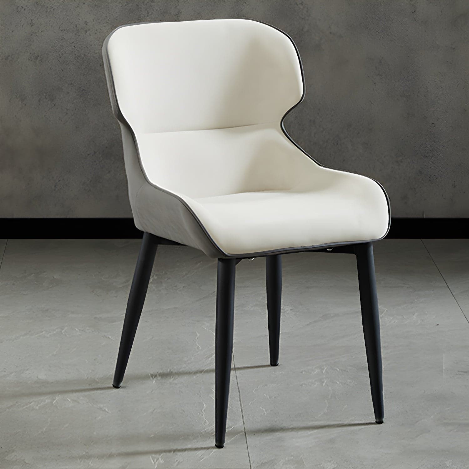 Nordic Style Metal Armless Dining Chairs Wingback Side Chair for Home Use thumbnail 6