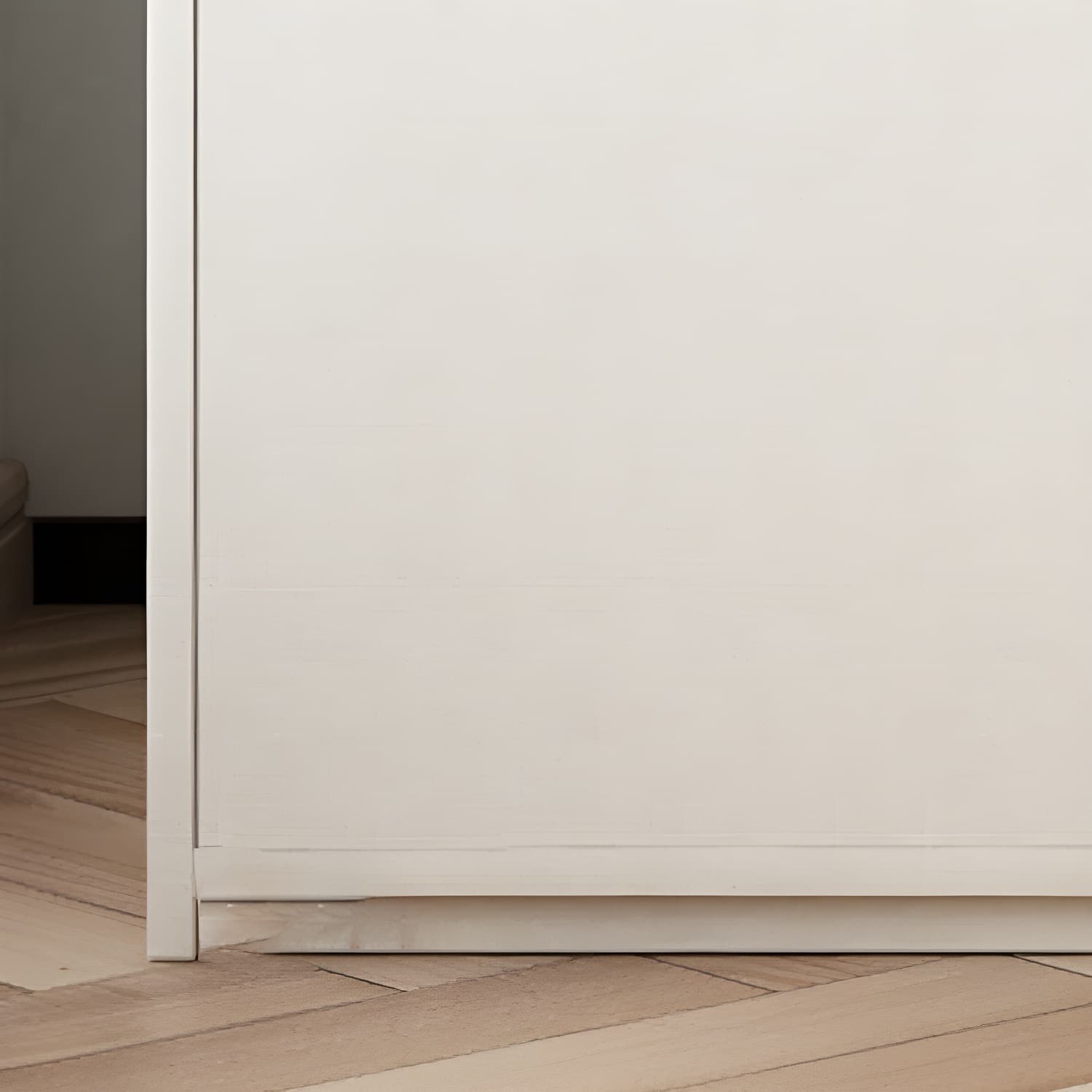 Modern White Wardrobe Cabinet Engineered Wood Wardrobe with Garment Rod thumbnail 4