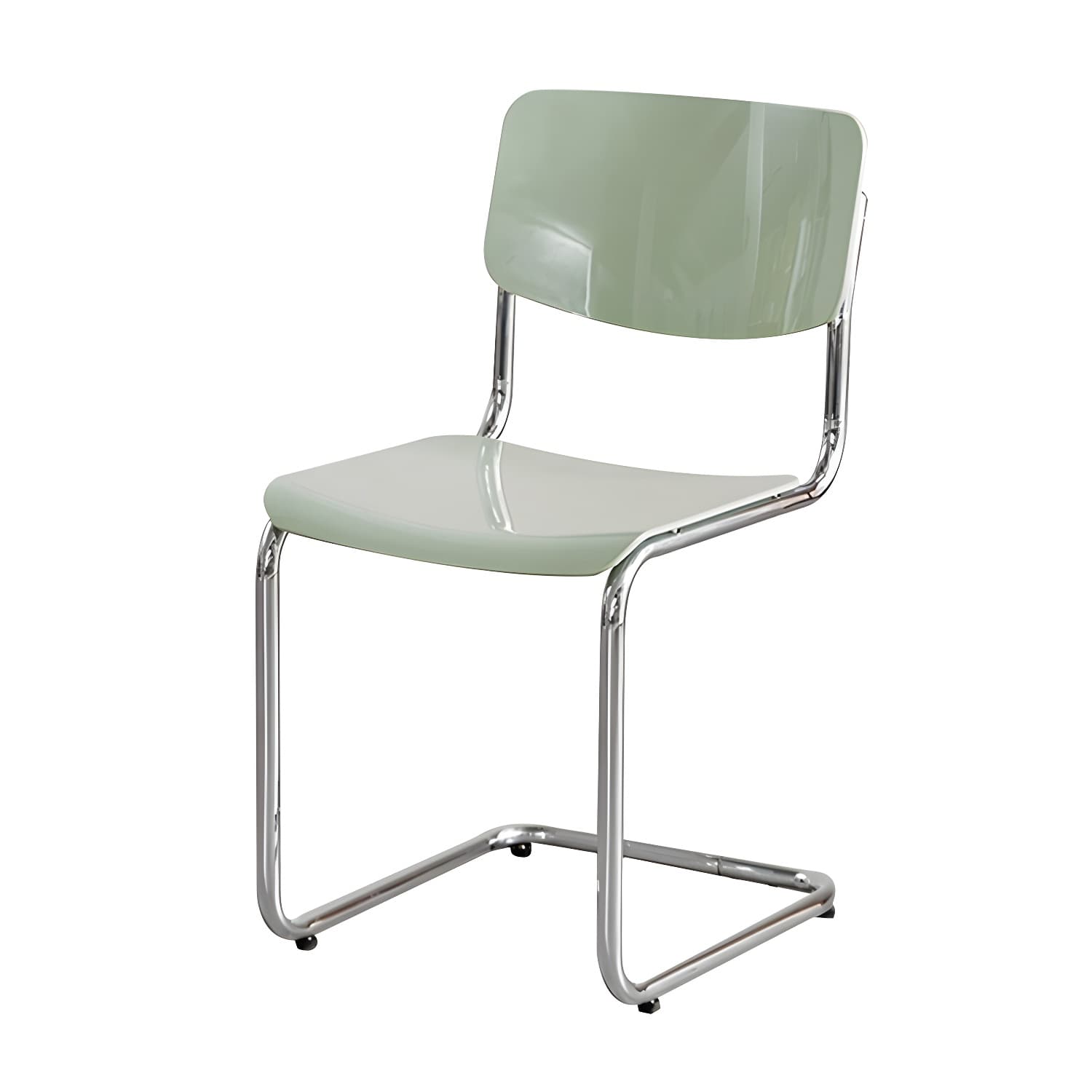 Modern Plastic & Acrylic Side Chair with Low Back and Open Back Style - Silver Leg Color thumbnail 11