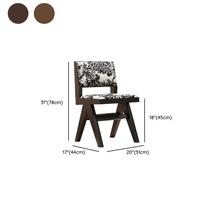 Modish Arm Chair with Ventilated Back, Padded Upholstery, Arms, and Natural Wood Legs thumbnail 15