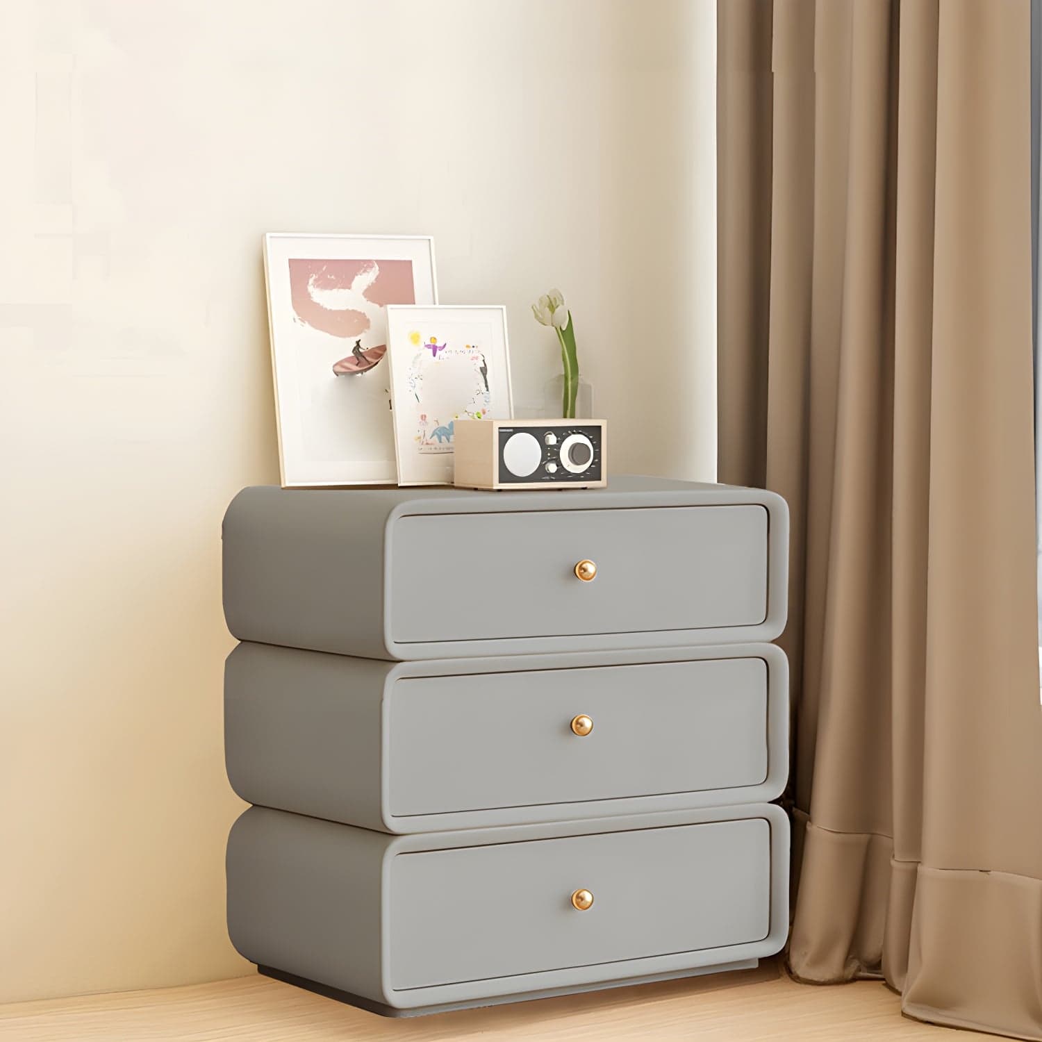 Modern Light Wood Dressers with Solid Wood Construction and Soft-Close Drawers thumbnail 6
