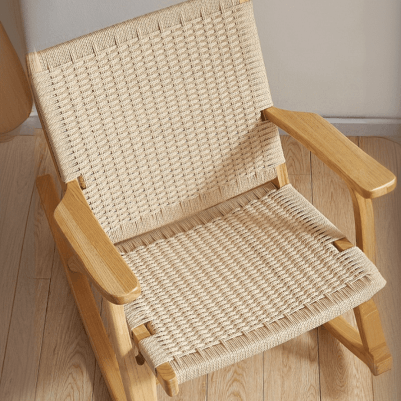 Wood Front Porch Rocking Chairs with Rear Back, Stationary thumbnail 16
