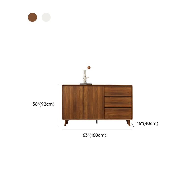 Ground Sideboard with 3 Drawers, Cupboard, Standard/Narrow Size, Timber Countertop, Adjustable Shelving, and 2 Doors/1 Door thumbnail 20