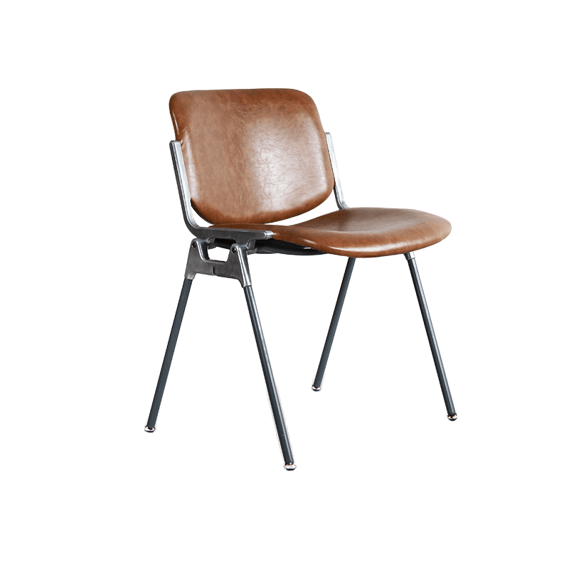 Old School Ventilated Back Armless Chair with Ink/Metallic Metal Legs, Nestable thumbnail 4