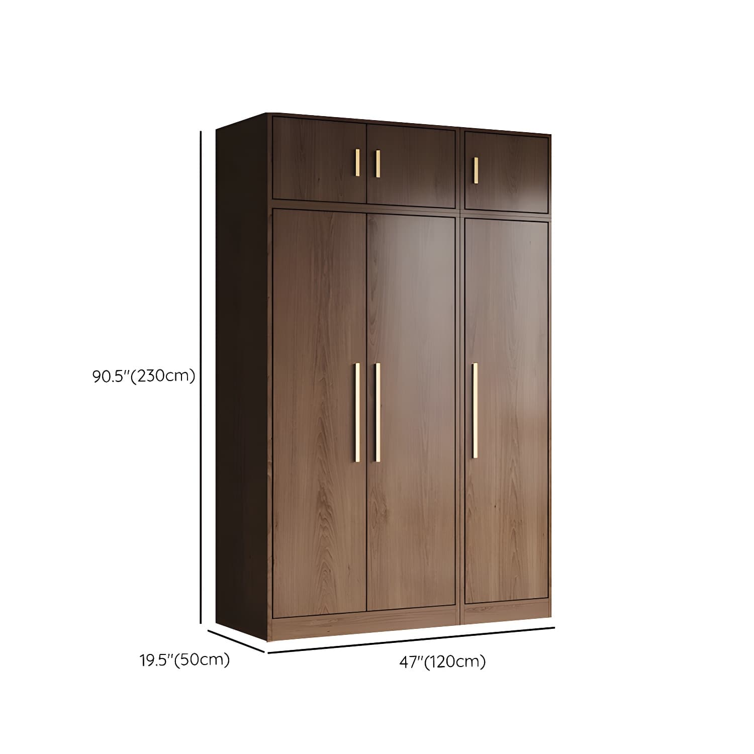 Wood Grain Design Armoires & Wardrobes with Soft Close Door and Storage Space thumbnail 27