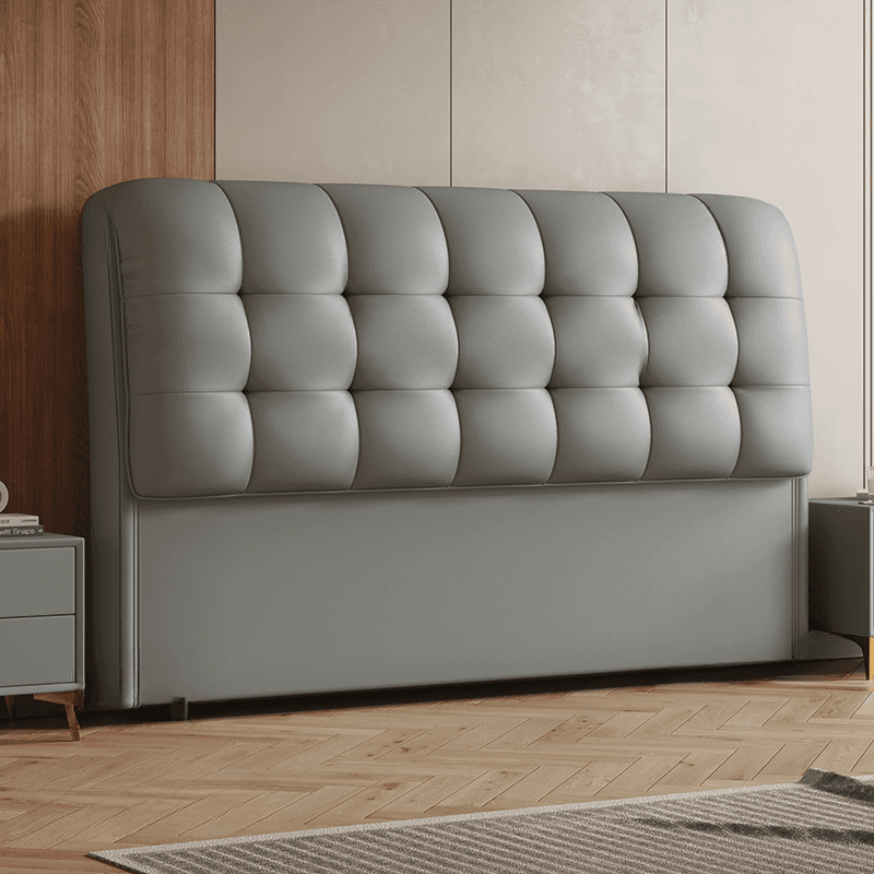 Simplistic Style Panel Headboard with No Distressing, Piled Tufted Rectangular Design for Queen/Full/Twin XL Bed, Featuring Sponge Upholstery and Standard Height thumbnail 5