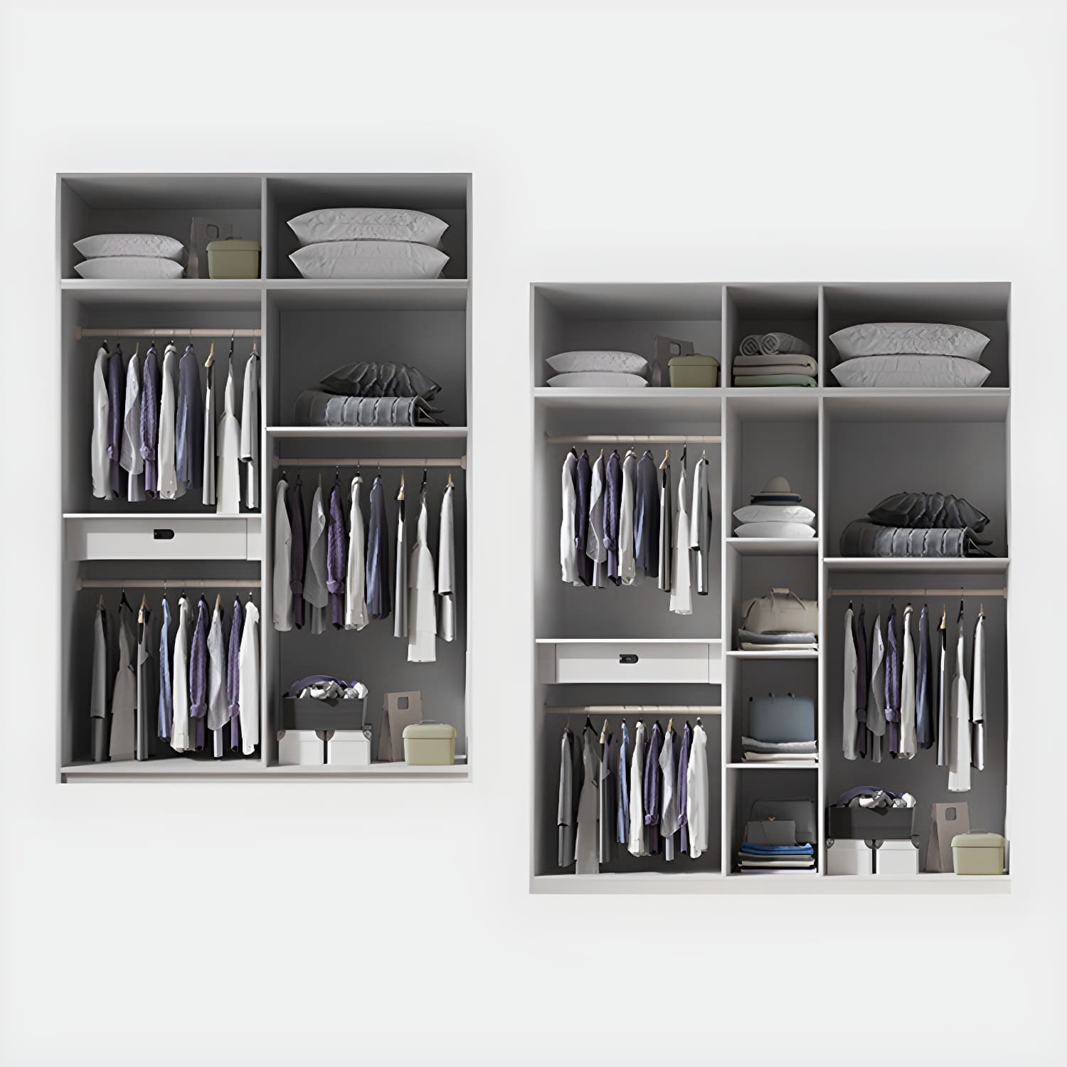 Bedroom Soft Close Doors Armoire Modern Style Wooden Wardrobe Cabinet thumbnail 8