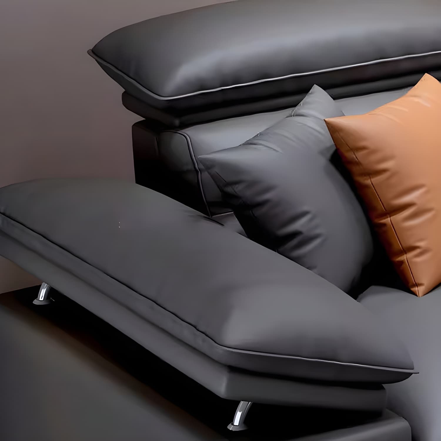 Modern L-Shape Sofa Chaise in Tech Cloth with Stationary Design and 3 Piece Set thumbnail 20