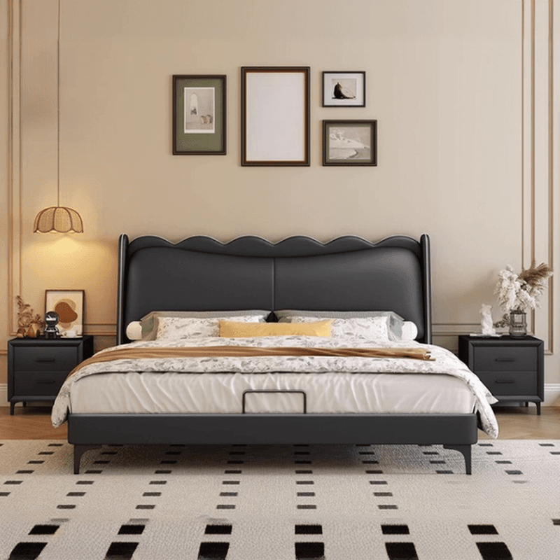 Solid Color Storage Bed/Platform Bed with 2 Drawers in Pine Wood for Living Room thumbnail 1