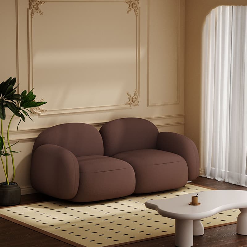 Grey/Green/Coffee Upholstered Cushioned Loveseat with Armrest Living Room thumbnail 2