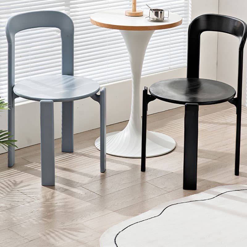 Scandinavian Natural Wood Armless Kitchen Chair 15.3inch Wide Non-Swivel 1 Piece thumbnail 9
