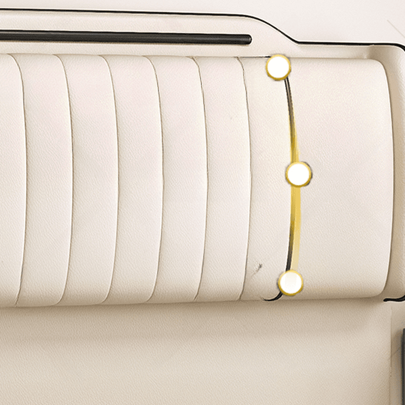 Simplistic Style Wingback Headboard with Camelback Shape in Pine Wood, No Distressing, Available in King/Queen/Full Sizes, Featuring Sponge Upholstery and Standard Height thumbnail 20