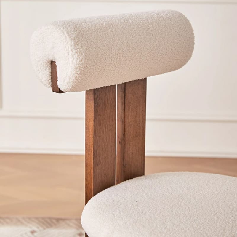 Stable Slat Back Upholstered/Faux Leather/Velour Armless Chair with Wood Legs in a Minimalist Style thumbnail 12