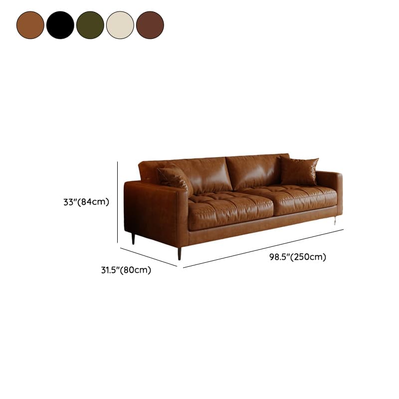 Tear Resistant Standard Sofa with Pu Upholstery in Grey/Light Green/Auburn thumbnail 18