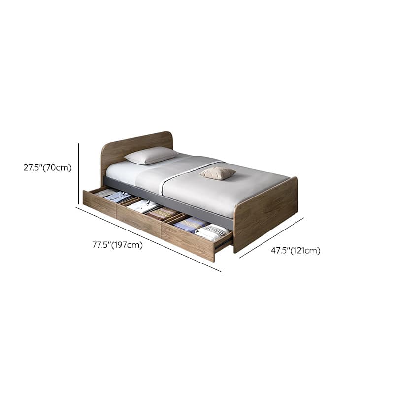 Solid Color Storage Included Panel Bed with 3 Storage Boxes and Panel Headboard thumbnail 11