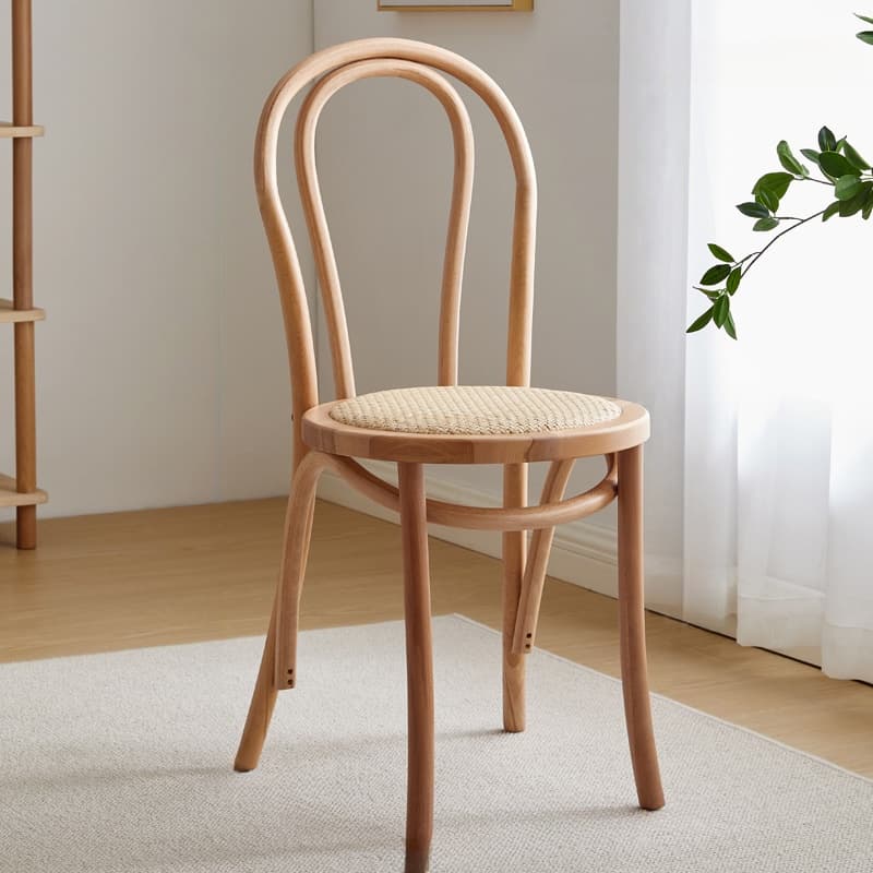 Scandinavian Wooden Side Chair with Standard Height and Armless Design thumbnail 10